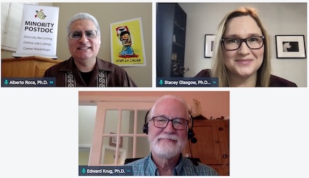 screenshot of NPA panelists from Chalk Talks session including Alberto Roca, Stacey Glasgow, and Edward Krug